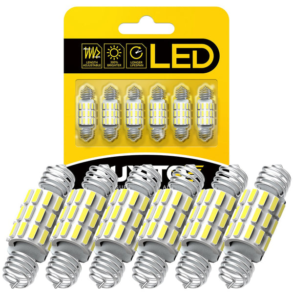 AUXITO Festoon Retractable DE3175 DE3021 LED Bulbs Error Free Extremely Bright