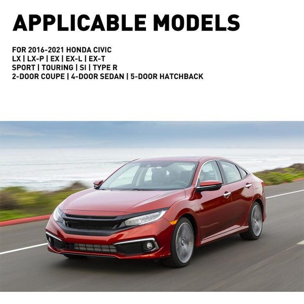 AUXITO Front LED Side Marker Lights for Honda Civic 10th Gen 2016-2021 Coupe Hatchback With 2Pcs