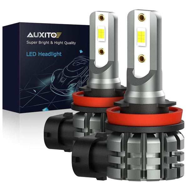 AUXITO H11 H8 H9 100W LED White High Power No Polarity Fog Light Conversion DRL Bulbs 6000K