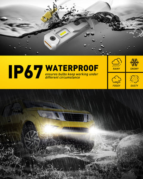 AUXITO H3 LED Fog Light Bulbs 6500K White