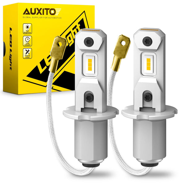 AUXITO H3 LED Fog Light Bulbs with 8 CSP chips 3000K Amber Yellow
