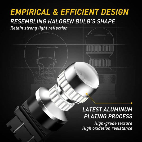 AUXITO LED Tail Light Bulb 3157 3156 3056 3057 3047 4057 4157 LED Bulbs for Stop Brake Tail Light, Brilliant Red