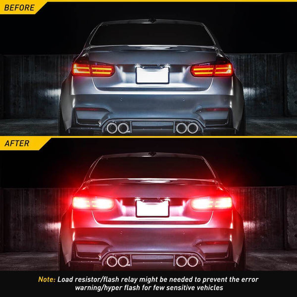 AUXITO LED Tail Light Bulb 3157 3156 3056 3057 3047 4057 4157 LED Bulbs for Stop Brake Tail Light, Brilliant Red