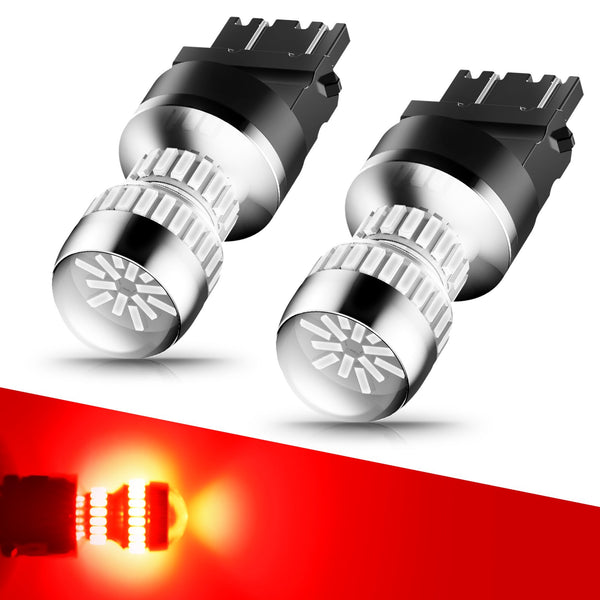 AUXITO LED Tail Light Bulb 3157 3156 3056 3057 3047 4057 4157 LED Bulbs for Stop Brake Tail Light, Brilliant Red