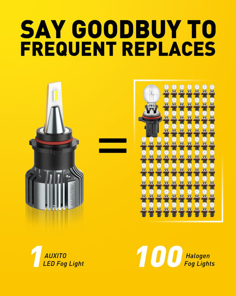 AUXITO PSX26W LED Fog Light, 6000LM 30W, Super Bright PSX26W/12278/H28W Fog Light