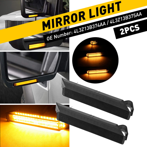 AUXITO Sequential LED Side Mirror Turn Signal Light Smoked Right Left Lamps Compatible with Ford F150 Raptor Expedition, Lincoln Mark LT