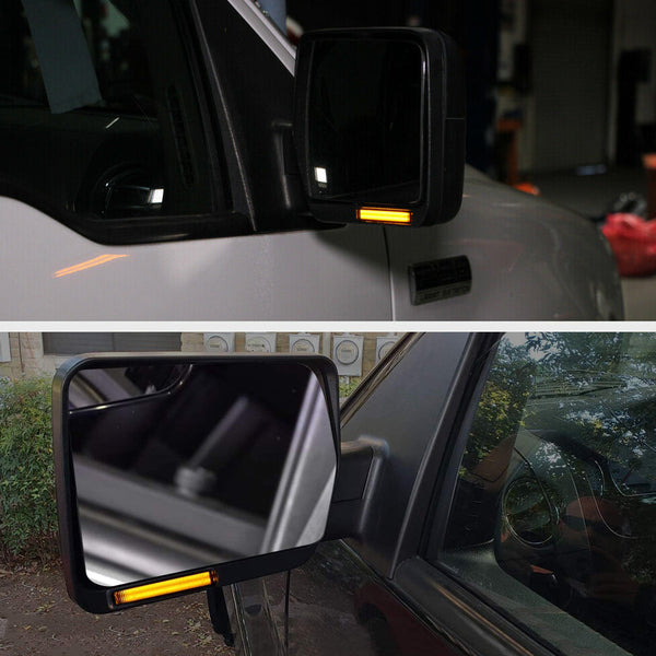 AUXITO Sequential LED Side Mirror Turn Signal Light Smoked Right Left Lamps Compatible with Ford F150 Raptor Expedition, Lincoln Mark LT