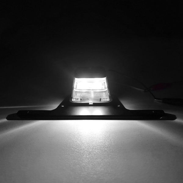 Black Bracket-Mount LED License Plate Light for RV Trailer UTV ATV Truck