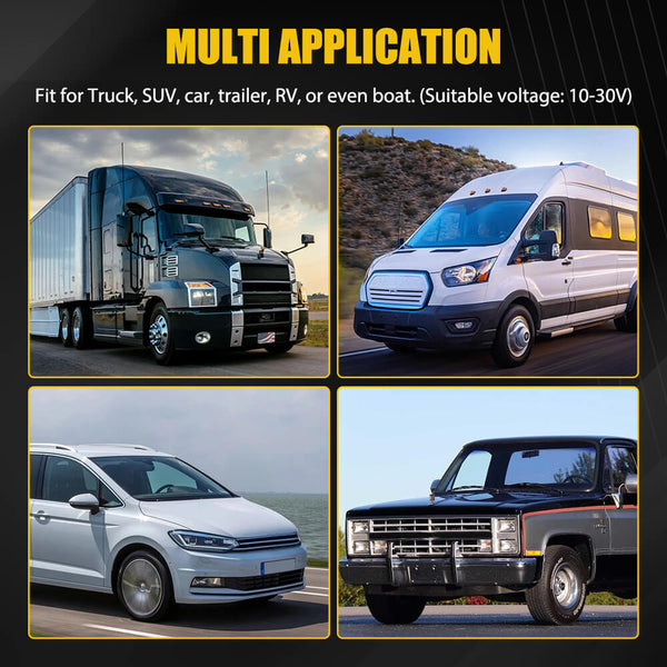 Black Bracket-Mount LED License Plate Light for RV Trailer UTV ATV Truck