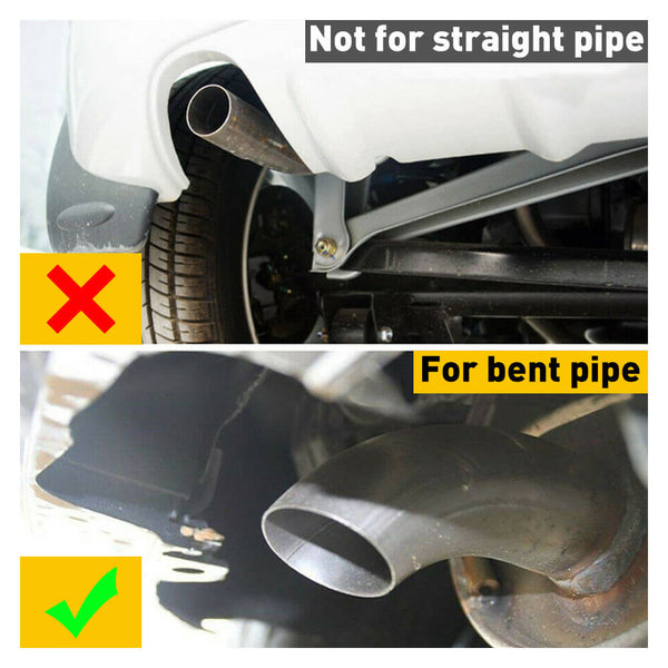 Car Rear Dual Muffler Tip Exhaust Pipe Stainless Steel Round Accessories Bend Pipe