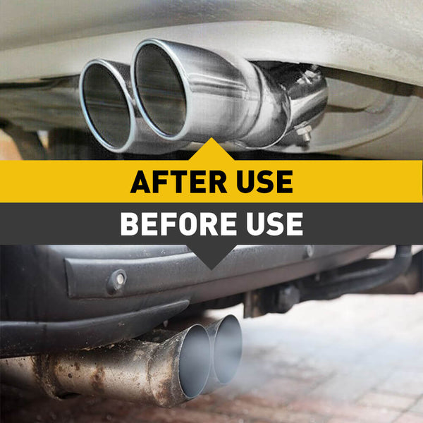 Car Rear Dual Muffler Tip Exhaust Pipe Stainless Steel Round Accessories Bend Pipe