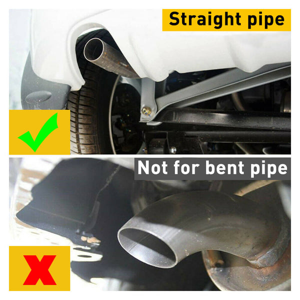 Car Rear Dual Muffler Tip Exhaust Pipe Stainless Steel Round Accessories Straight Pipe