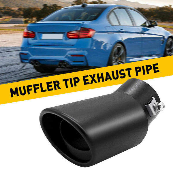 Car Rear Muffler Tip Exhaust Pipe Stainless Steel Round Accessories Bend Pipe