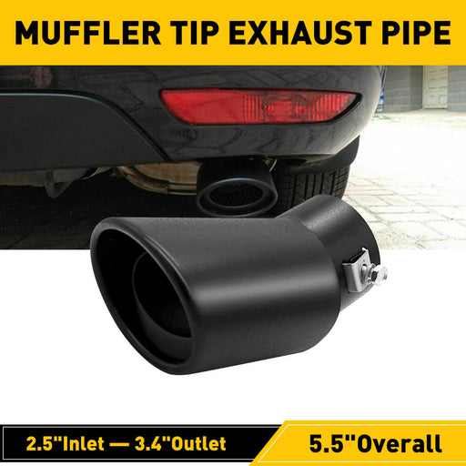 Car Rear Muffler Tip Exhaust Pipe Stainless Steel Round Accessories Bend Pipe
