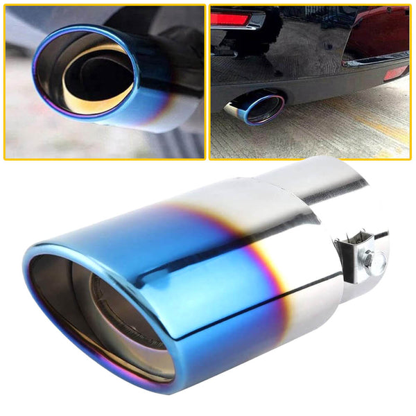 Car Rear Muffler Tip Exhaust Pipe Stainless Steel Round Accessories Straight Pipe