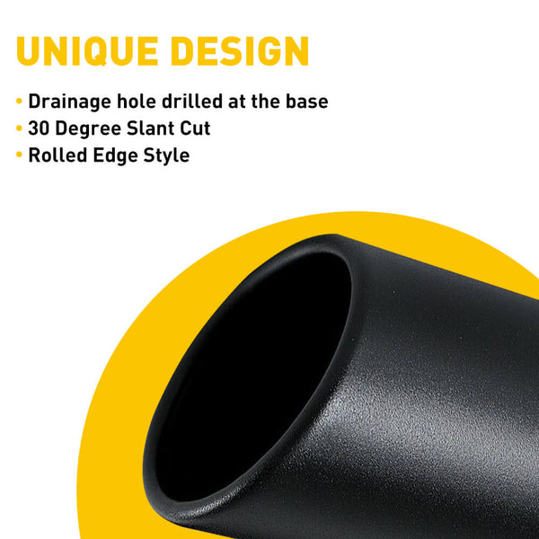 Car Rear Muffler Tip Exhaust Pipe Stainless Steel Round Accessories Straight Pipe