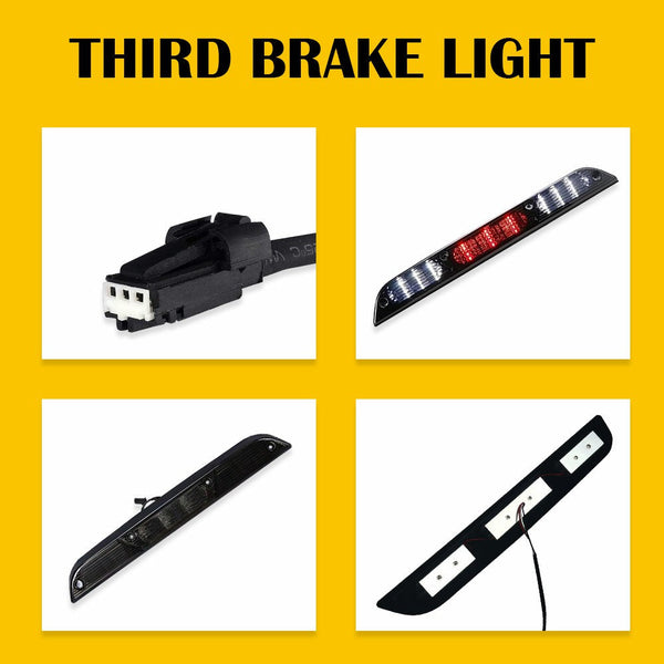 Compatible With 15-20 Ford F150 Smoked Lens Full LED High Mount Third Brake/Stop Light Assembly