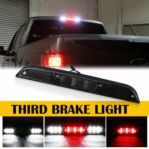 Compatible With 15-20 Ford F150 Smoked Lens Full LED High Mount Third Brake/Stop Light Assembly