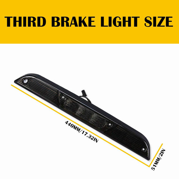 Compatible With 15-20 Ford F150 Smoked Lens Full LED High Mount Third Brake/Stop Light Assembly