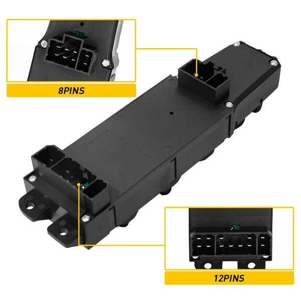 Driver Side Power Window Switch and Window Switch Bezel Replacement for 2002-2010 Dodge Ram 1500 2500 3500