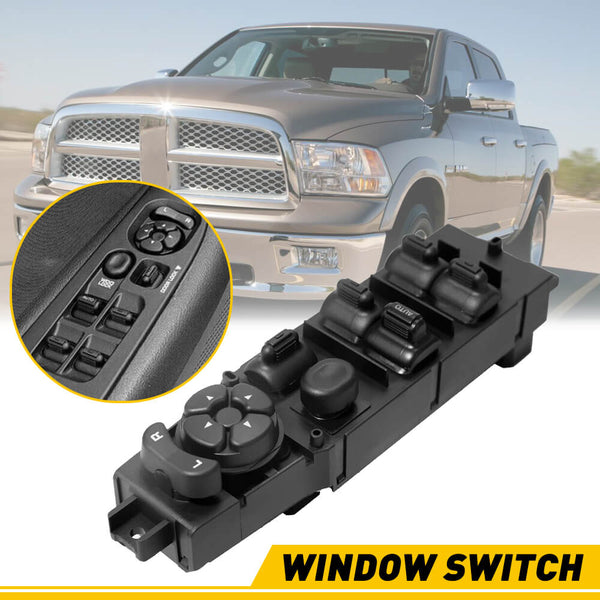 Driver Side Power Window Switch and Window Switch Bezel Replacement for 2002-2010 Dodge Ram 1500 2500 3500