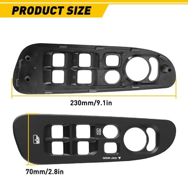 Driver Side Power Window Switch and Window Switch Bezel Replacement for 2002-2010 Dodge Ram 1500 2500 3500