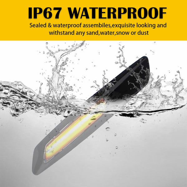 Dynamic Amber LED Side Marker Turn Signal Lights For BMW 1/3/5 Series, Pack of 2