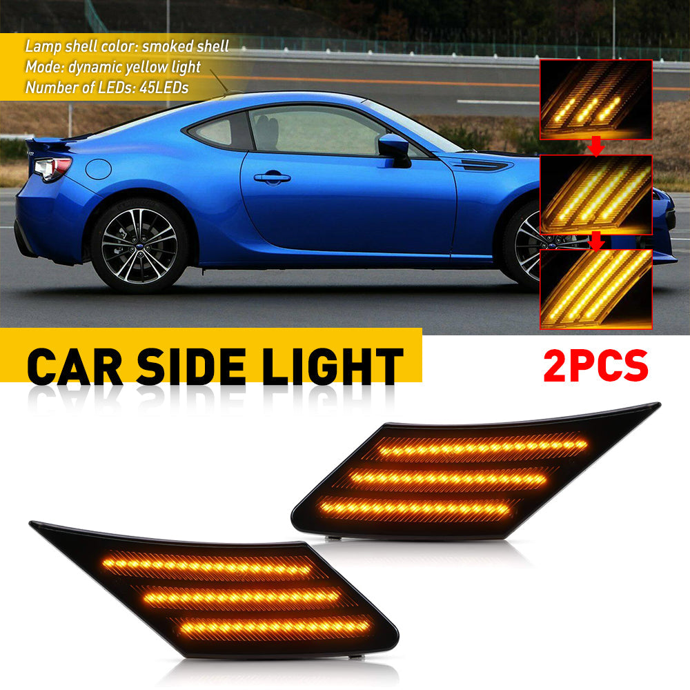 Dynamic LED Side Marker Turn Signal Lights For Subaru BRZ Scion FRS Toyota 86