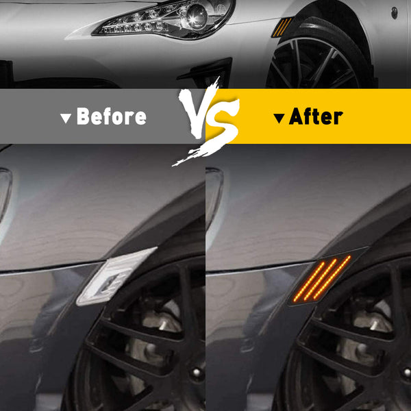 Dynamic LED Side Marker Turn Signal Lights For Subaru BRZ Scion FRS Toyota 86