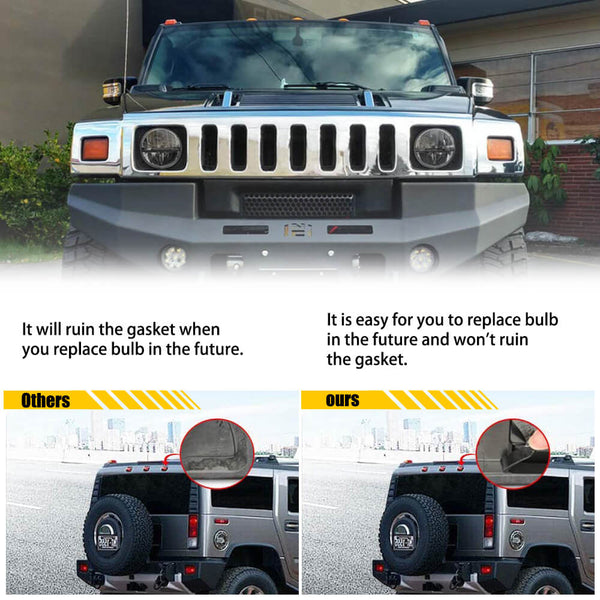 Fit for 03-09 Hummer H2 and 05-09 H2 SUT Roof Light Gaskets Anti-Leak Seal 10pcs