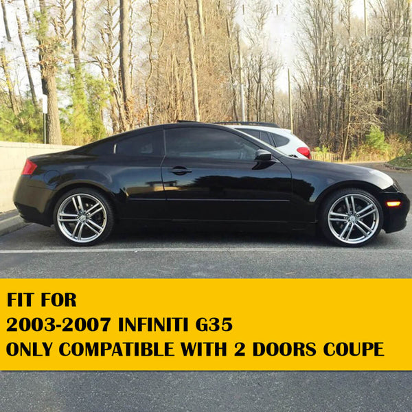 For 03-07 Infiniti G35 Coupe Amber LED Front Bumper Side Marker Light, Smoke