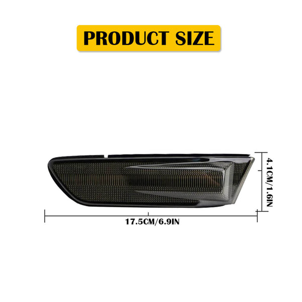 For 03-07 Infiniti G35 Coupe Amber LED Front Bumper Side Marker Light, Smoke