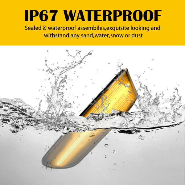 For 03-07 Infiniti G35 Coupe Amber LED Front Bumper Side Marker Light, Smoke