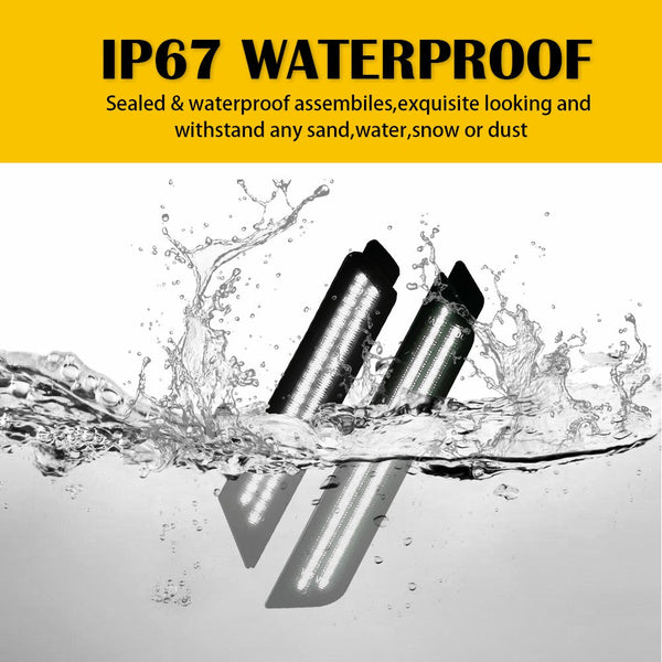 For 10-15 Chevy Camaro Side Marker Light White LED Front Rear Bumper Lamp