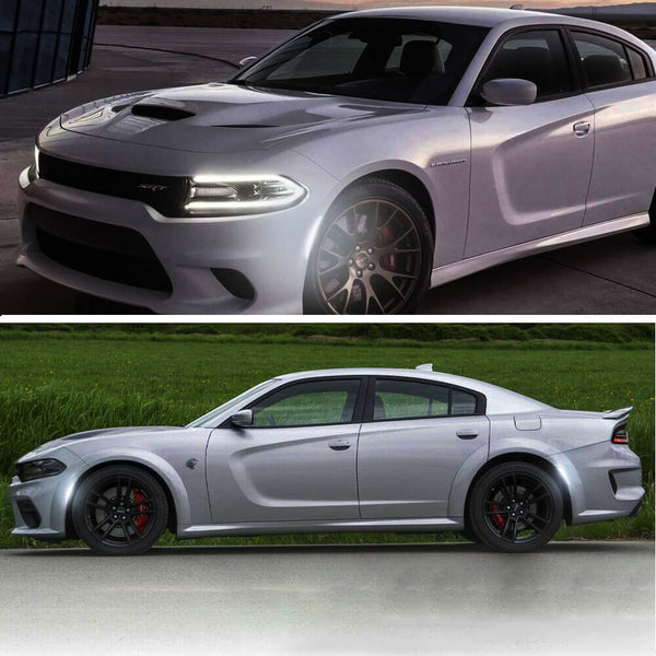 For 15-22 Dodge Charger White LED Front & Rear Side Marker Lights, 4pcs