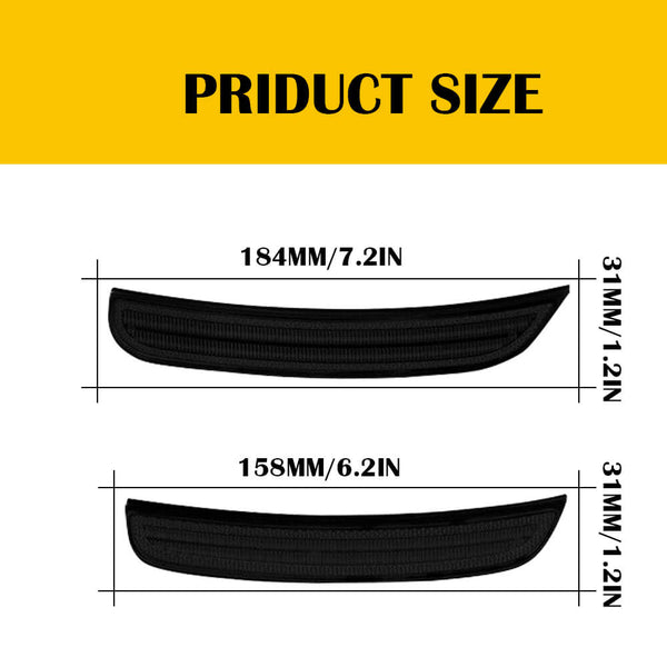 For 15-22 Dodge Charger White LED Front & Rear Side Marker Lights, 4pcs