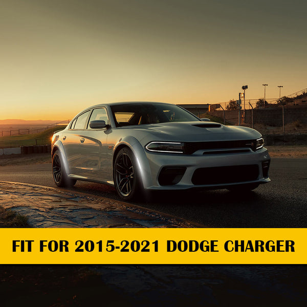 For 15-22 Dodge Charger White LED Front & Rear Side Marker Lights, 4pcs