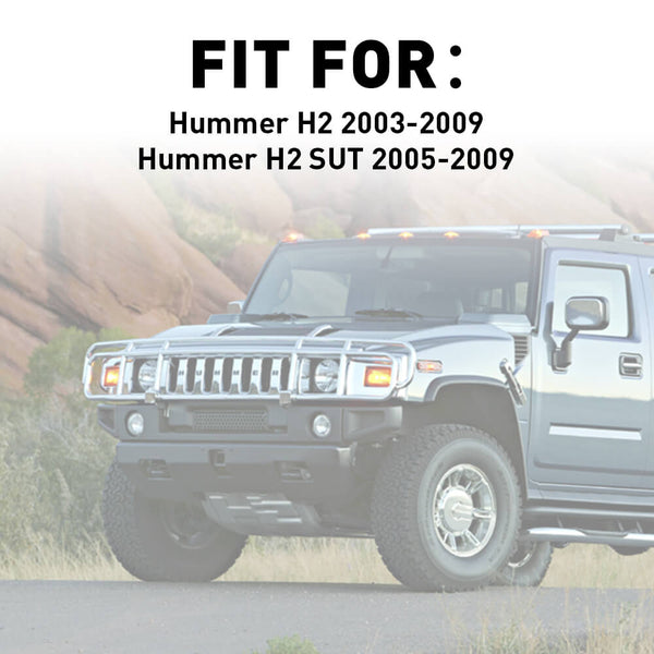 For 2003-2009 HUMMER H2 Front Rear LED Side Marker Light Kit Amber/Red, 4pcs