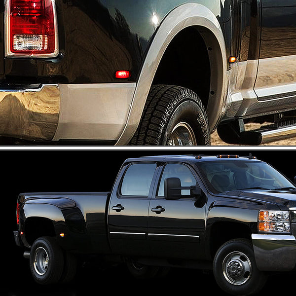 For 2003-2018 Dodge RAM Fender Red & Yellow LED Side Marker Lights