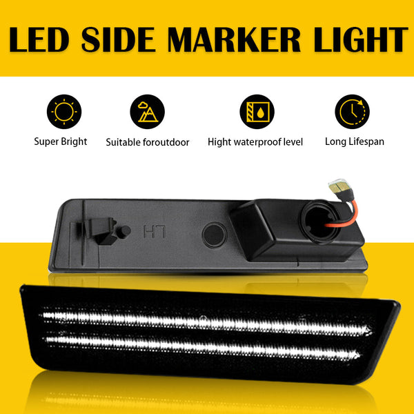 For 2008-2014 Challenger And 11-14 Charger LED Rear Side Marker Lights, White