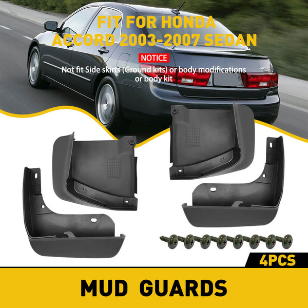 For Honda Accord Mud Flaps Fits 03-07 Accord Sedan 4-Door (4pcs)