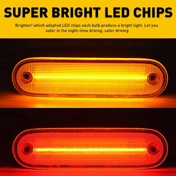 Front and Rear LED Side Marker Lights for 1999-2005 Mazda Miata MX5 Turn Signal Sidemarker Lamps Replacement