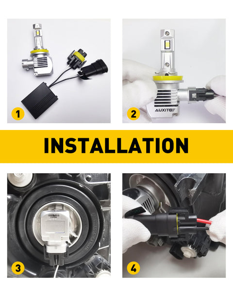 H11/H8/H9 Canbus Adapter Anti-Flicker Warning Canceler for LED Headlight