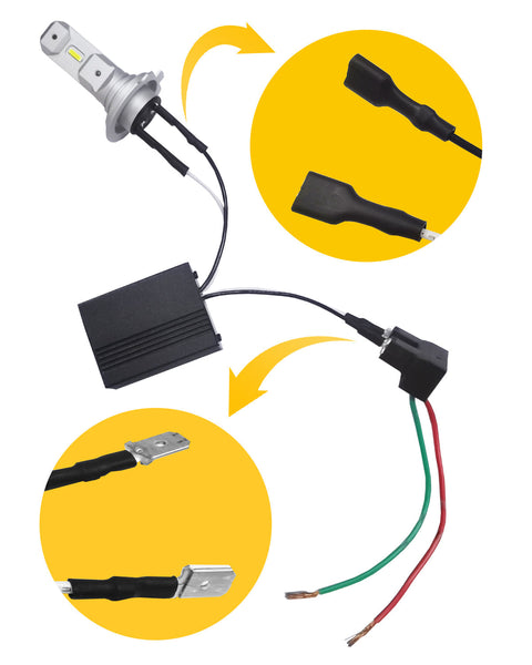 H7 Canbus Adapter Anti-Flicker Warning Canceler for H7 LED Bulb