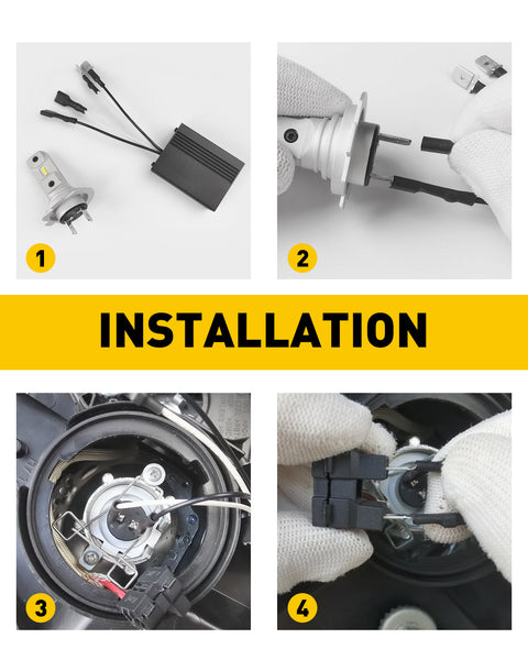 H7 Canbus Adapter Anti-Flicker Warning Canceler for H7 LED Bulb