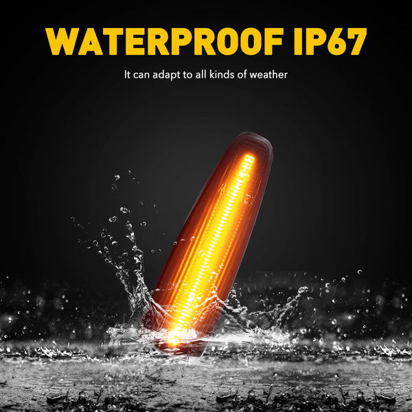 LED Front Fender Signal Lights for Mitsubishi Lancer Evolution X Mirage Outlander Sport Smoked Lens