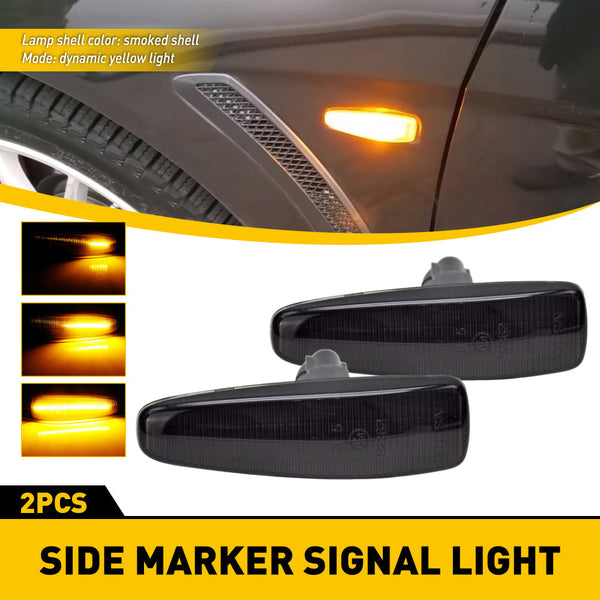 LED Front Fender Signal Lights for Mitsubishi Lancer Evolution X Mirage Outlander Sport Smoked Lens