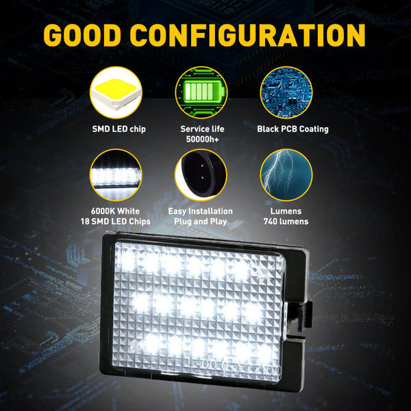 LED License Plate Lights for 14-21 Dodge Durango Models Waterproof License Plate Light Kits Xenon White Light