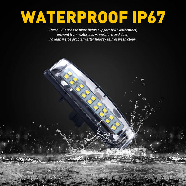 LED License Plate Lights for Toyota and Lexus Models Waterproof License Plate Light Kits Xenon White Light