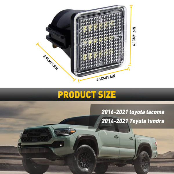 LED License Plate Lights for Toyota Tacoma and Tundra Waterproof License Plate Light Kits Xenon White Light